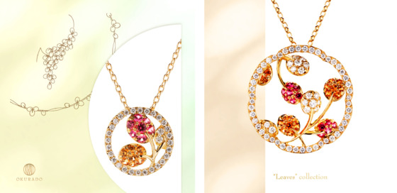 オオクラドウ まんよう ネックレス スピネル